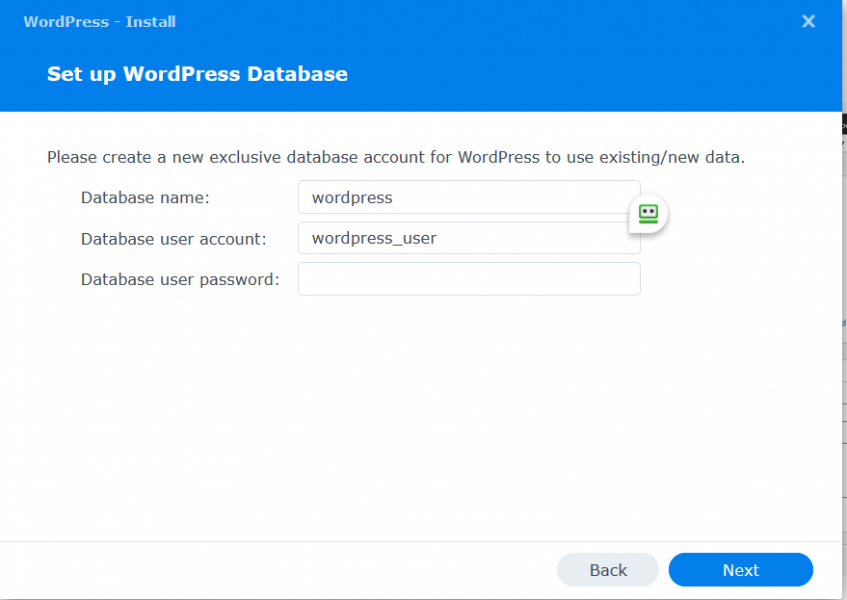 Set up WordPress Database