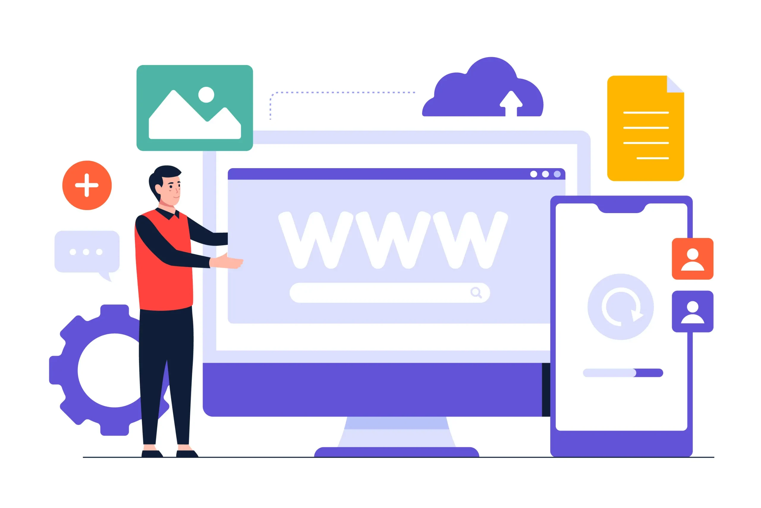 WordPress 2 flat design homepage