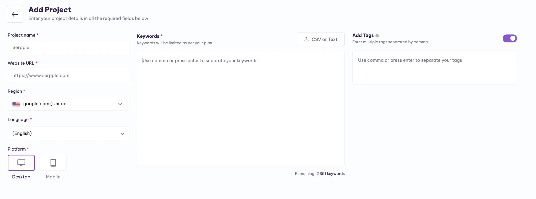 Add a project