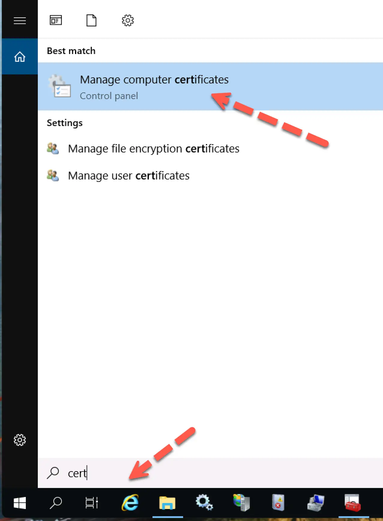 Exchange setup fails with a certificate error 3 Certifice management store