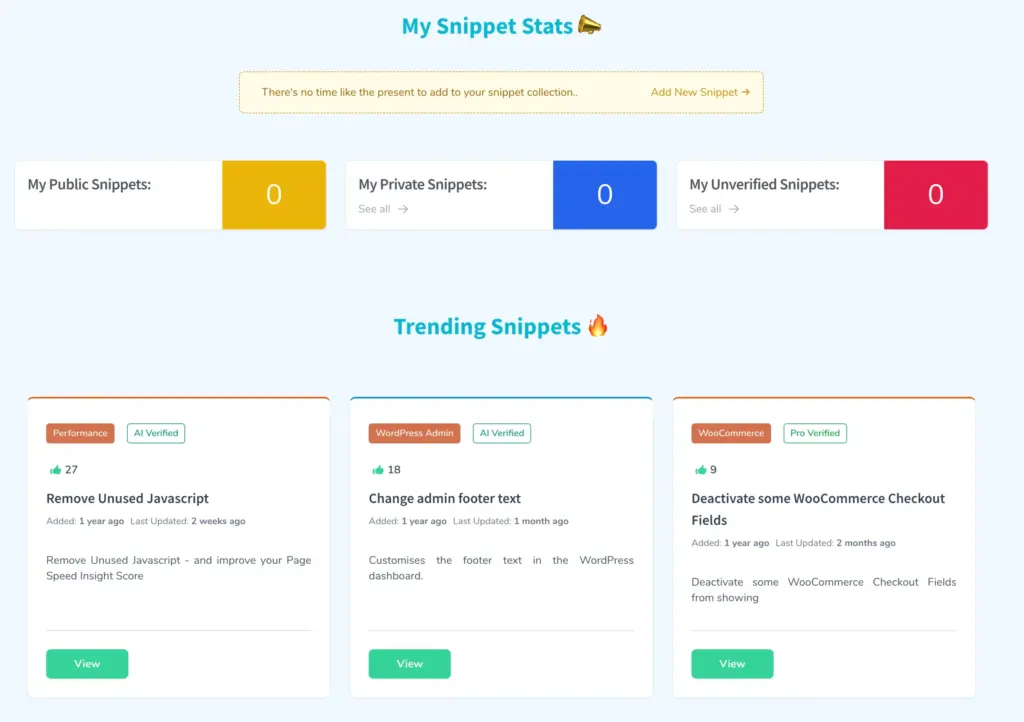 Code Snippet Cloud