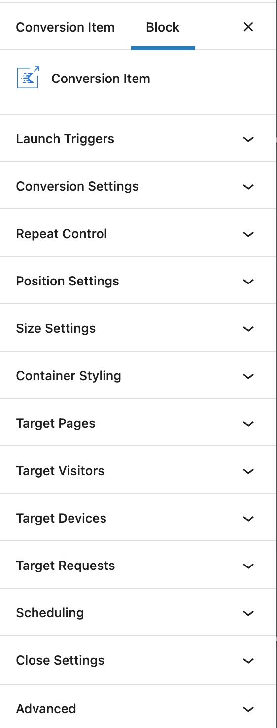 The Ultimate Guide on how to use Kadence Conversions 6 Conversion item properties