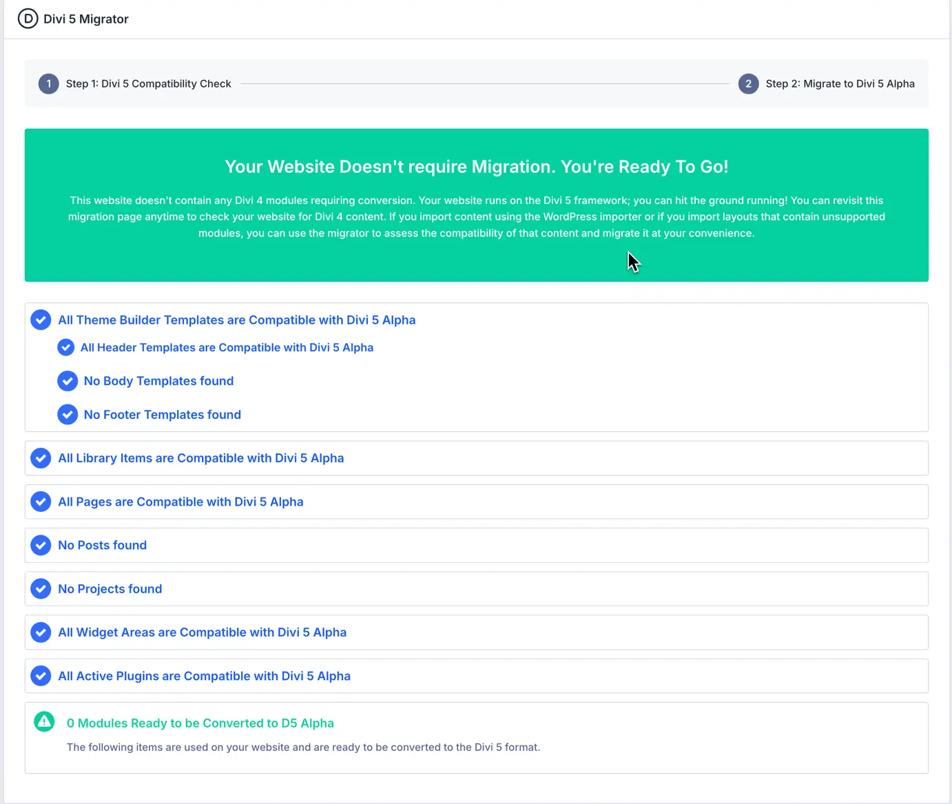 Divi 5 – A Long-Awaited Upgrade, But Is It Enough? 3 Divi 5 Migrator