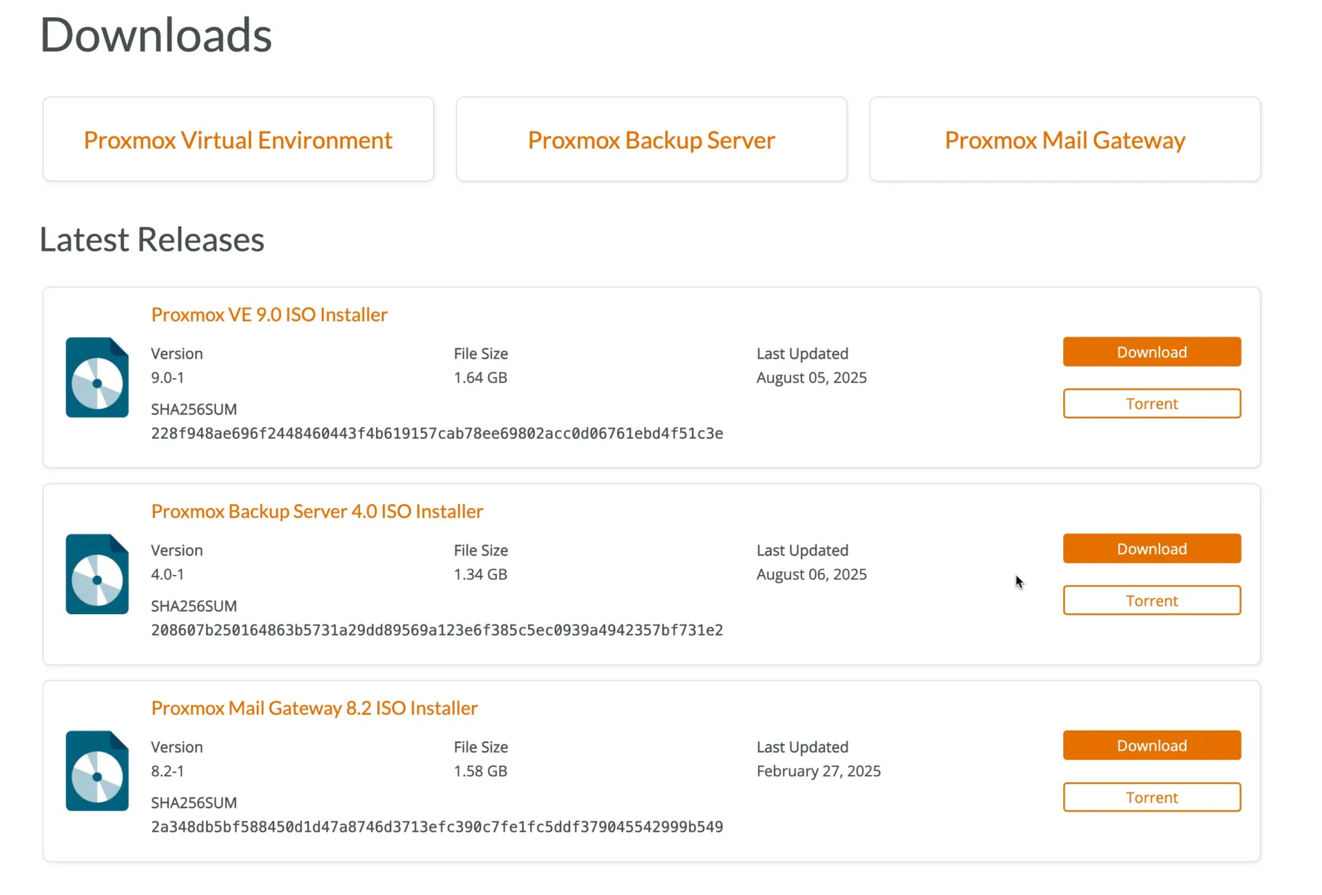 Download Proxmox 8