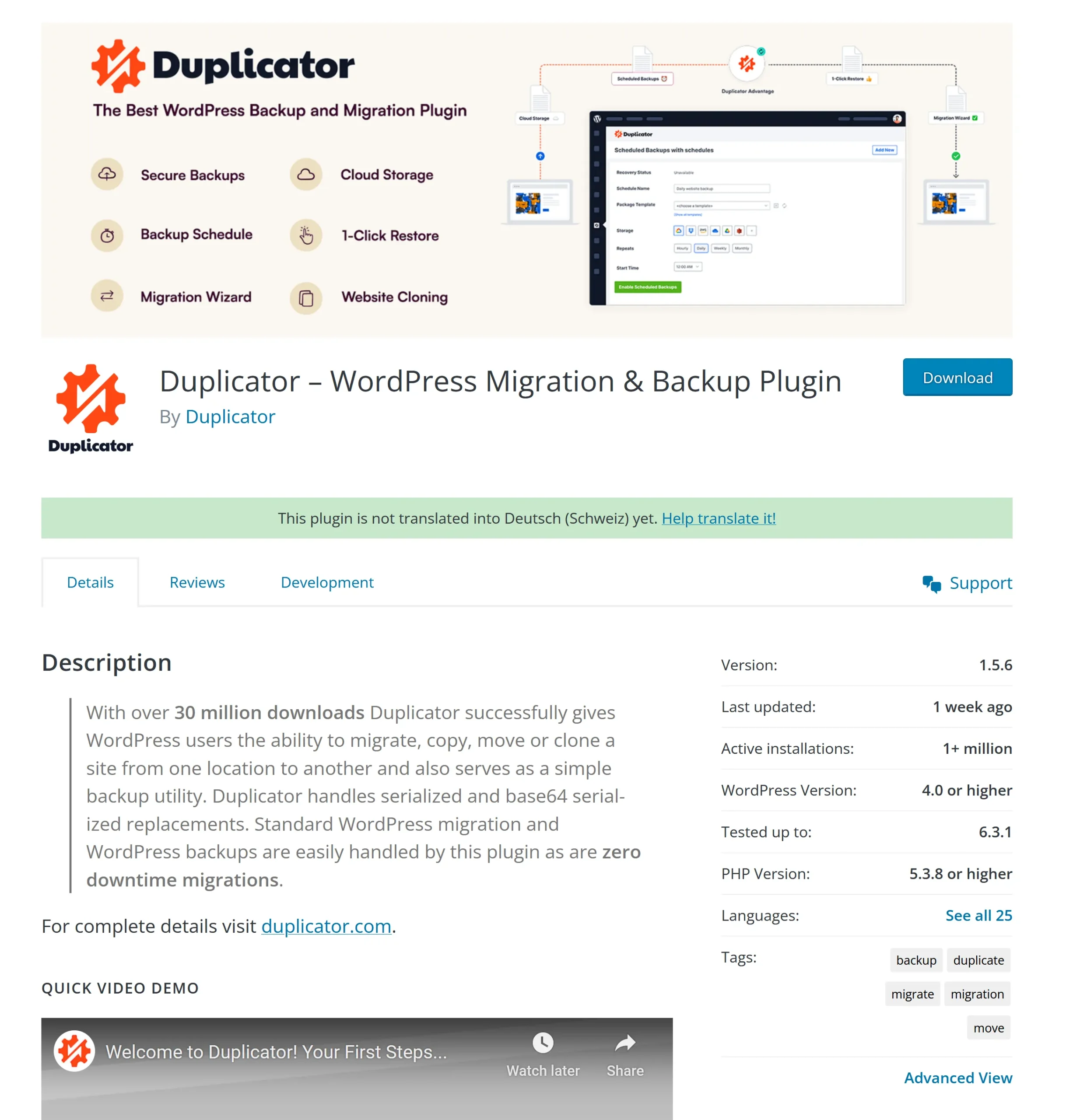 How to backup your WordPress website - A Comprehensive Guide to 4 Essential Methods 11 Duplicator Free plugin