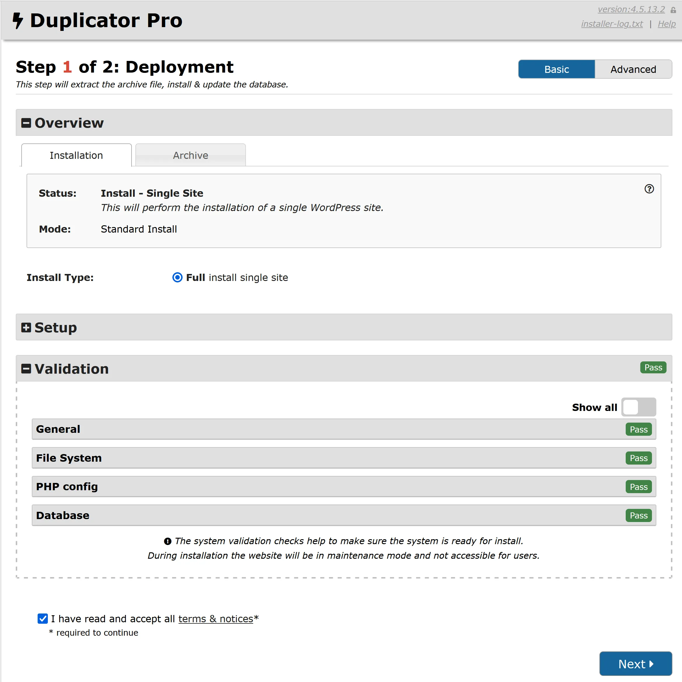 How to backup your WordPress website - A Comprehensive Guide to 4 Essential Methods 18 Duplicator Pro Deployment wizard