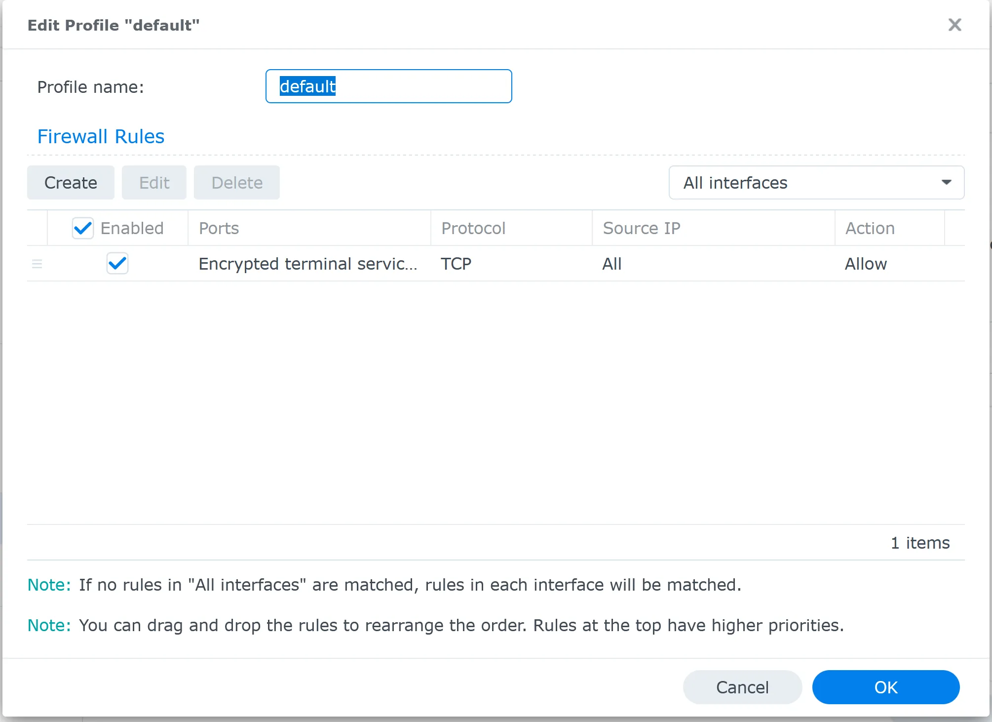 Master Your Synology Firewall: How to Use It Effectively 9 Edit Firewall Profile