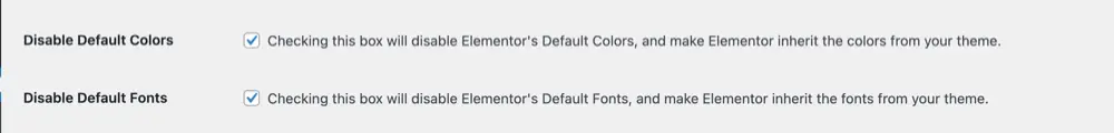 How I Use Elementor Efficiently — Without Styling Chaos 4 Elementor settings disable color and fonts
