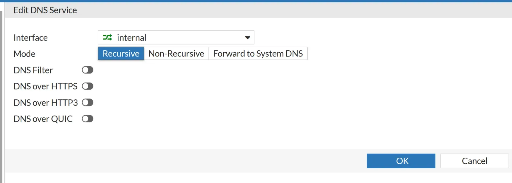 Fortigate enable dns service
