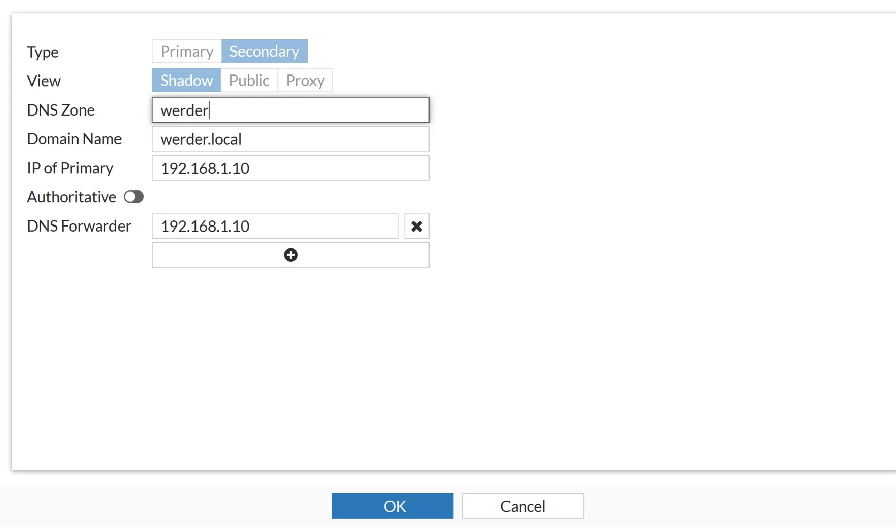 Fortigate new DNS zone