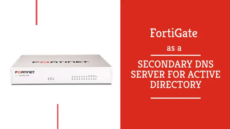 Fortigate secondary dns server
