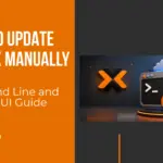 How to update Proxmox manually — hero image showing the Proxmox logo, a terminal window, and a server rack."