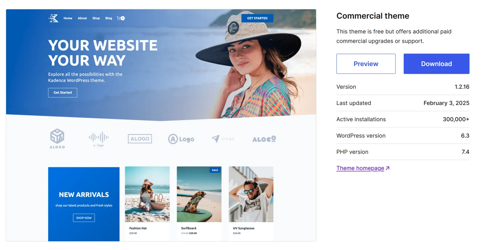 Kadence Theme Free