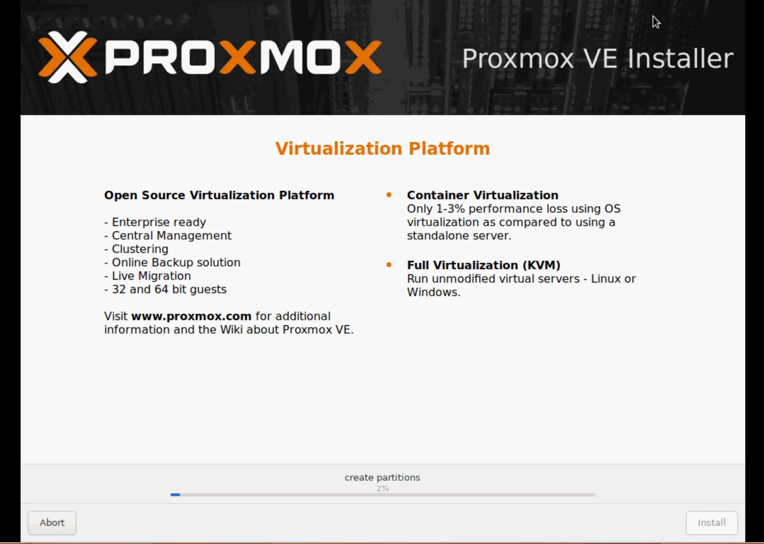 Proxmox installer 8