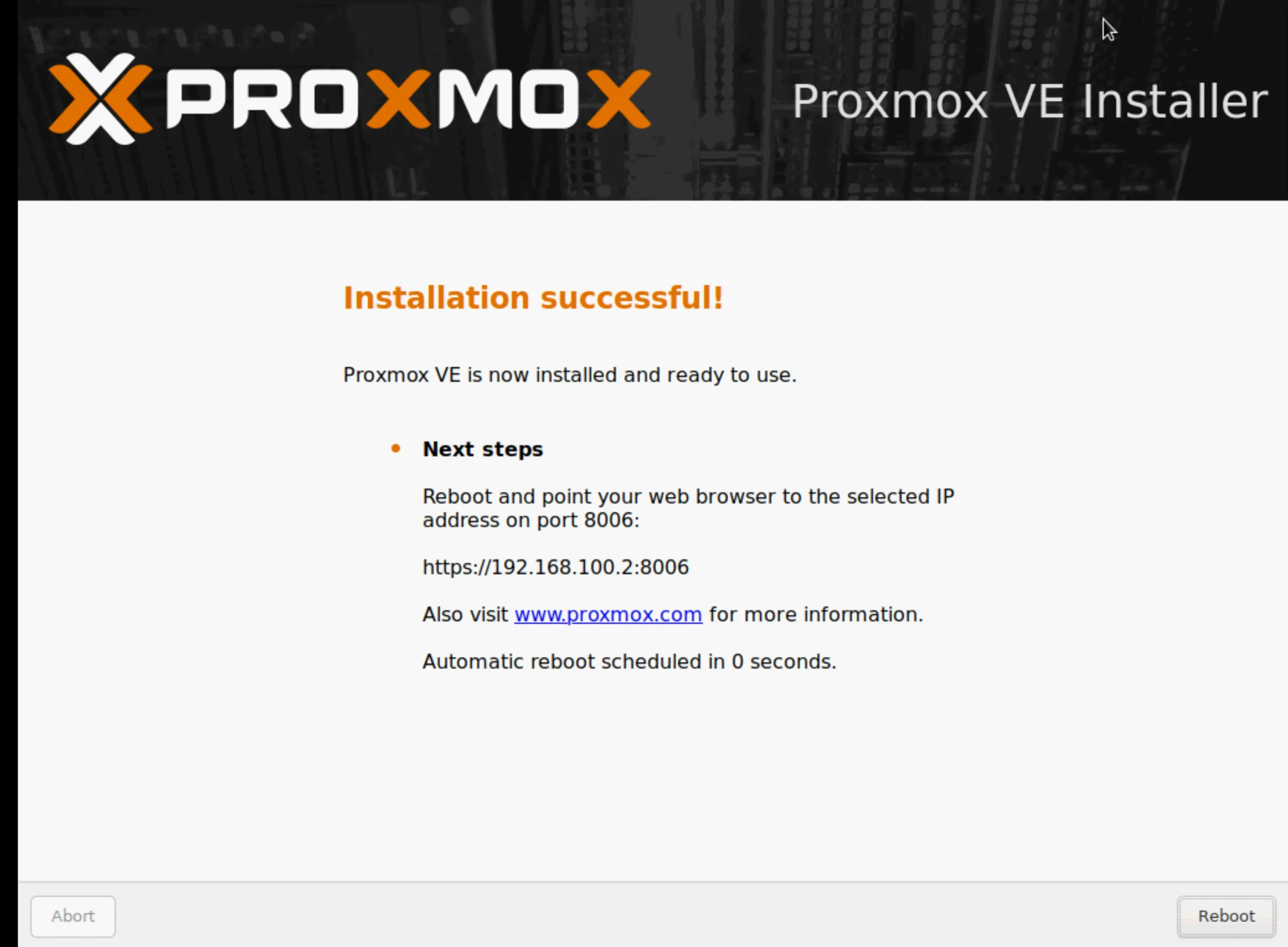 Proxmox installer 9