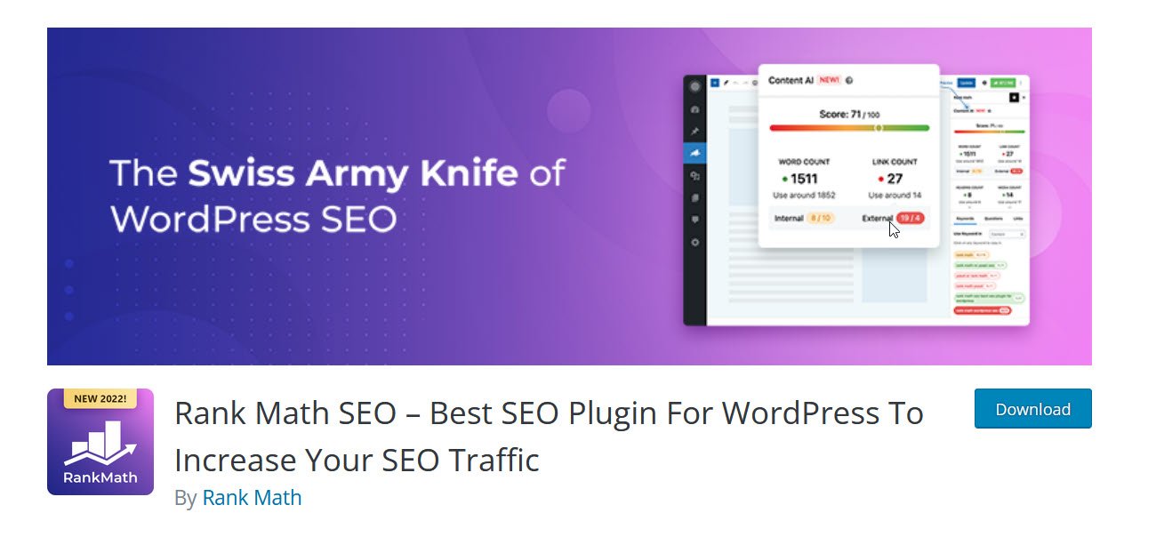 Discover the Best SEO plugin for WordPress - Rank Math 2 Rank Math Swiss Army Knife