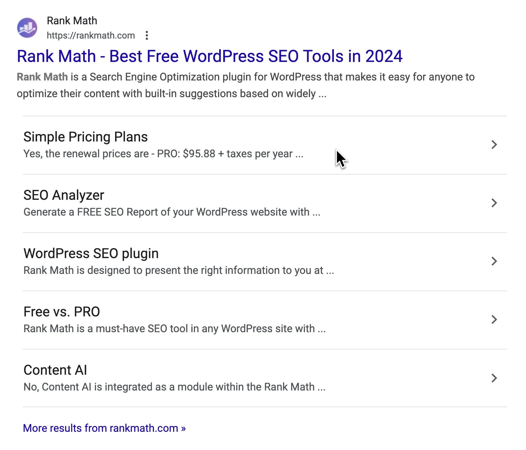 Discover the Best SEO plugin for WordPress - Rank Math 8 Rank Math rich snippet