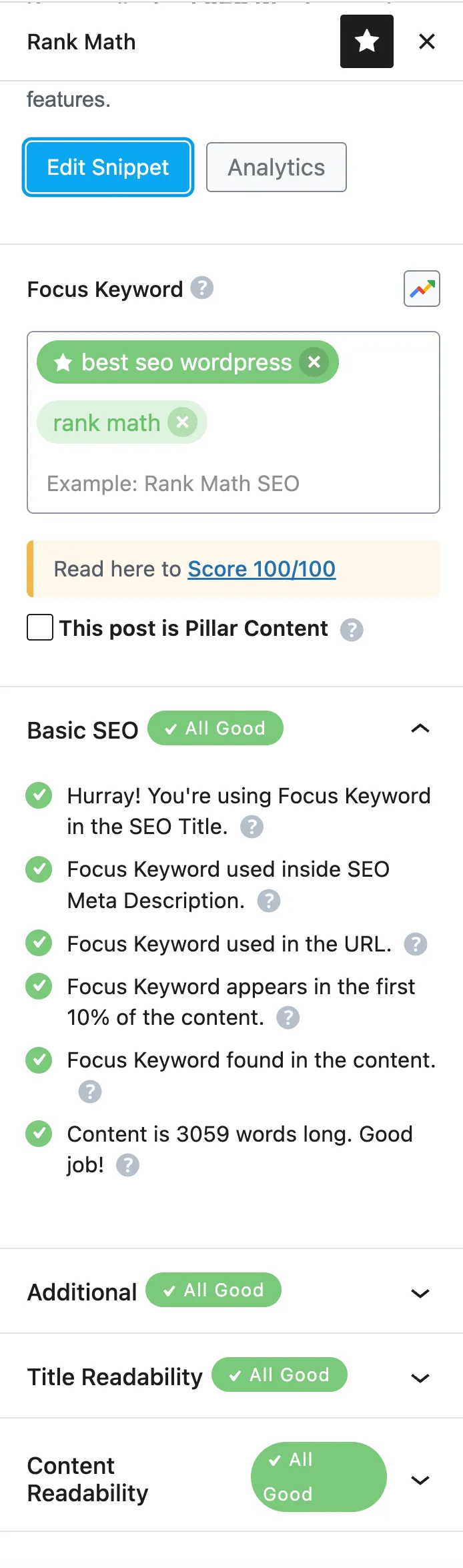 Discover the Best SEO plugin for WordPress - Rank Math 4 Rank Math content analysis