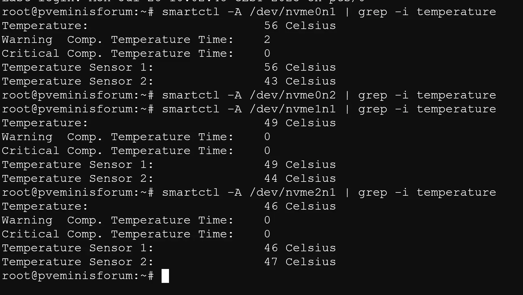 SSD smart temperature for Minisforum MS01
