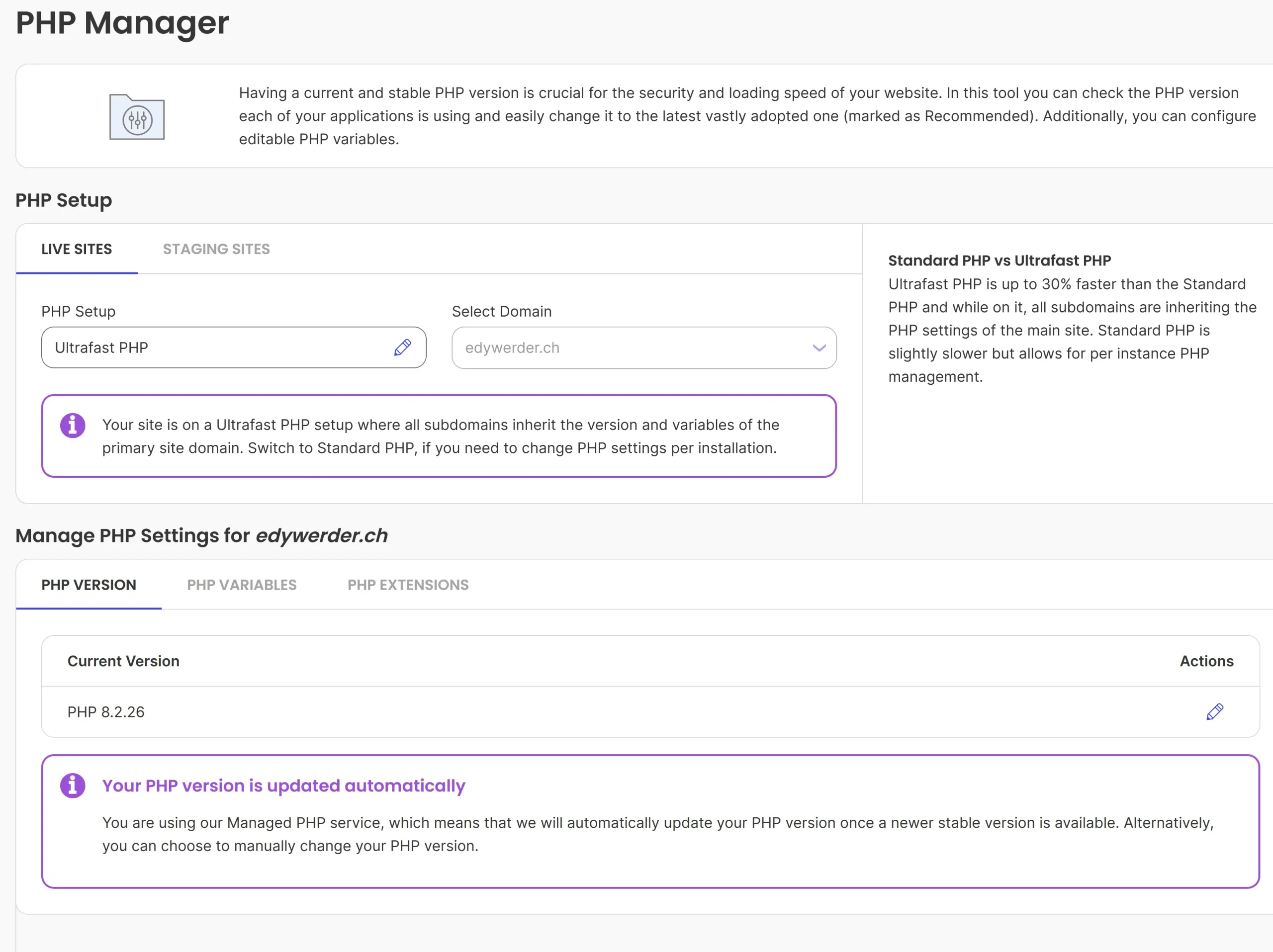 WordPress PHP8 Update: A step-by-step guide for Siteground and CPanel 4 SiteGround PHP manager 1 scaled