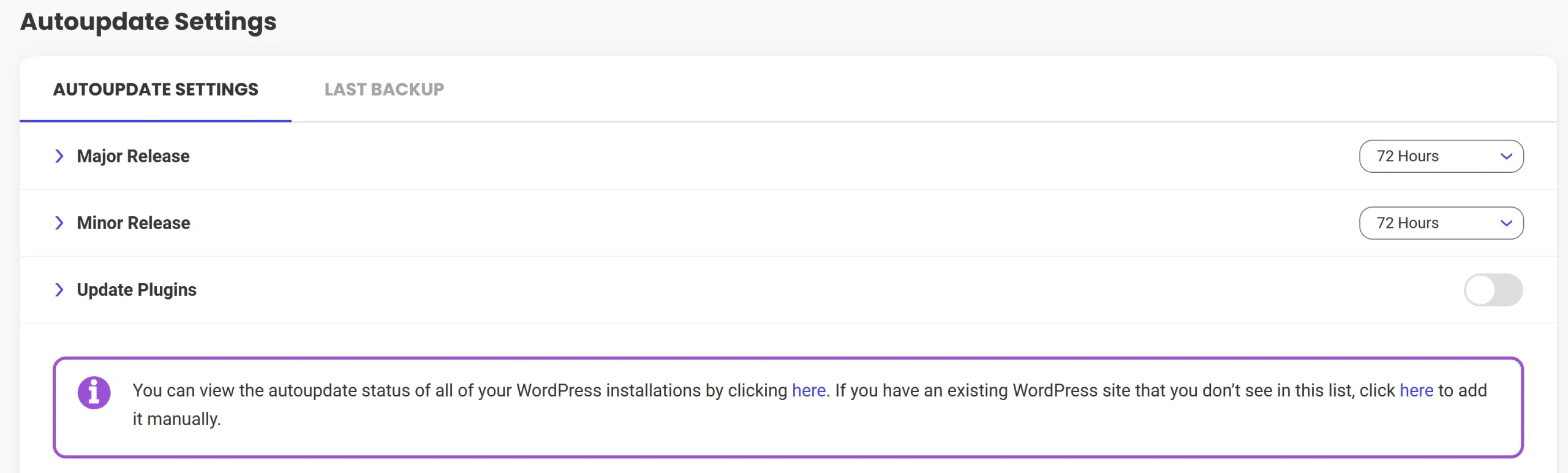 WordPress Automatic Updates: Staying in Control (Even with Your Host) 4 SiteGround autoupdate settings