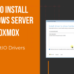 How to install Windows Server on Proxmox with virtIO drivers