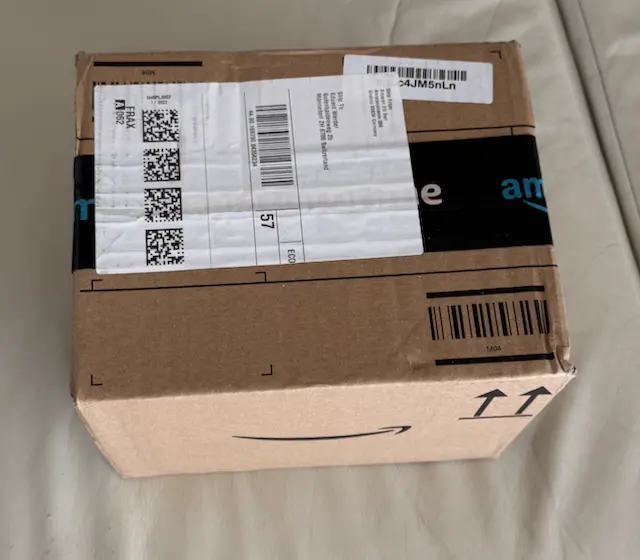 Acemagic K1 Mini PC Review – Is This Low-Power Ryzen Box Worth It? 2 Amazon shipping box containing the Acemagic K1 mini PC