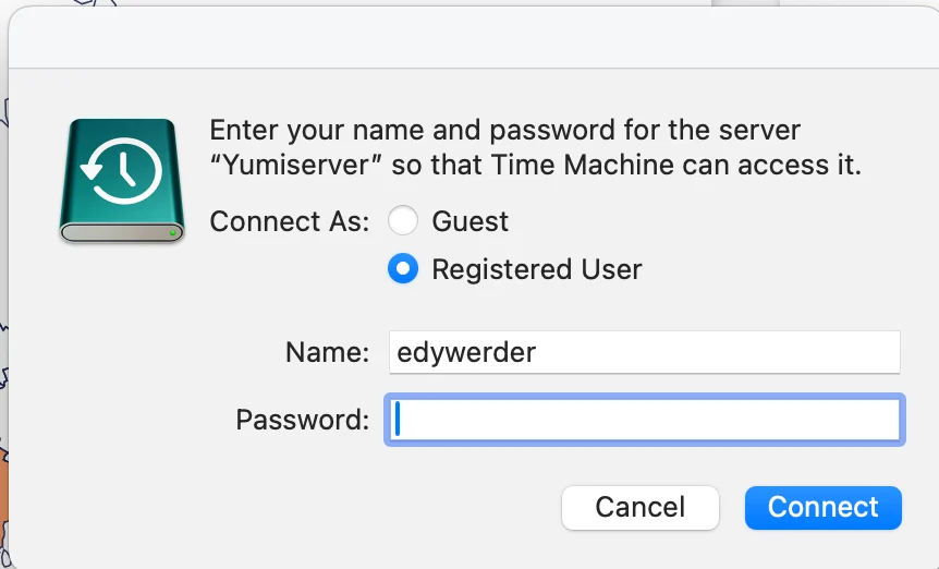 Complete Guide to Using Time Machine on Synology NAS: Back up your Mac without hassle 12 enter credentials for the Synology shared folder