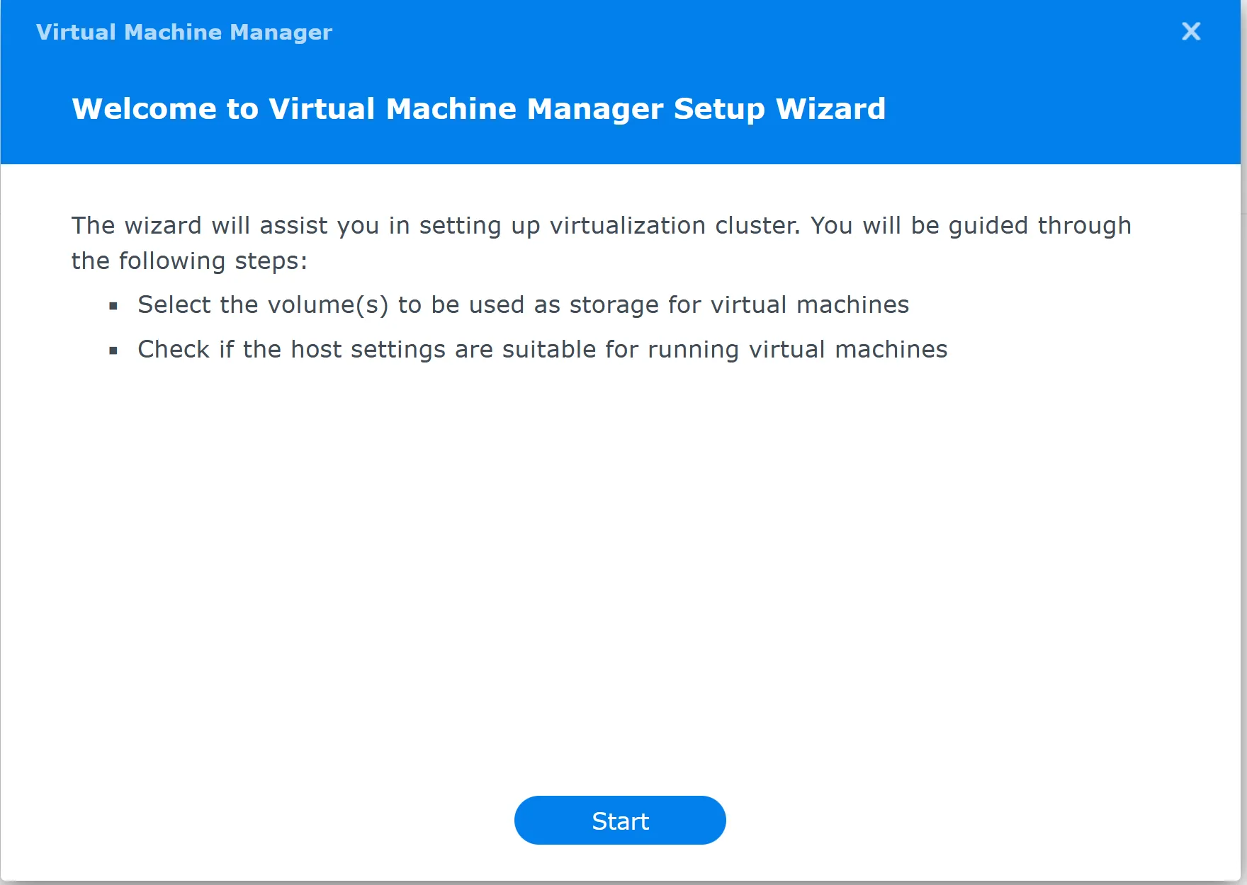 Virtual Machine Setup Wizard