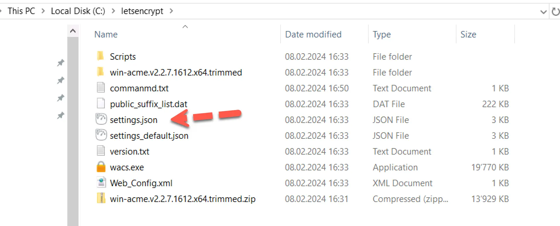 Exchange setup fails with a certificate error 6 settings json